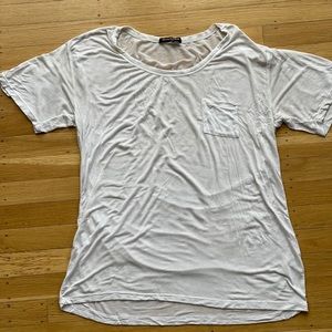 Brandy Melville | Oversized White Pocket T | OS